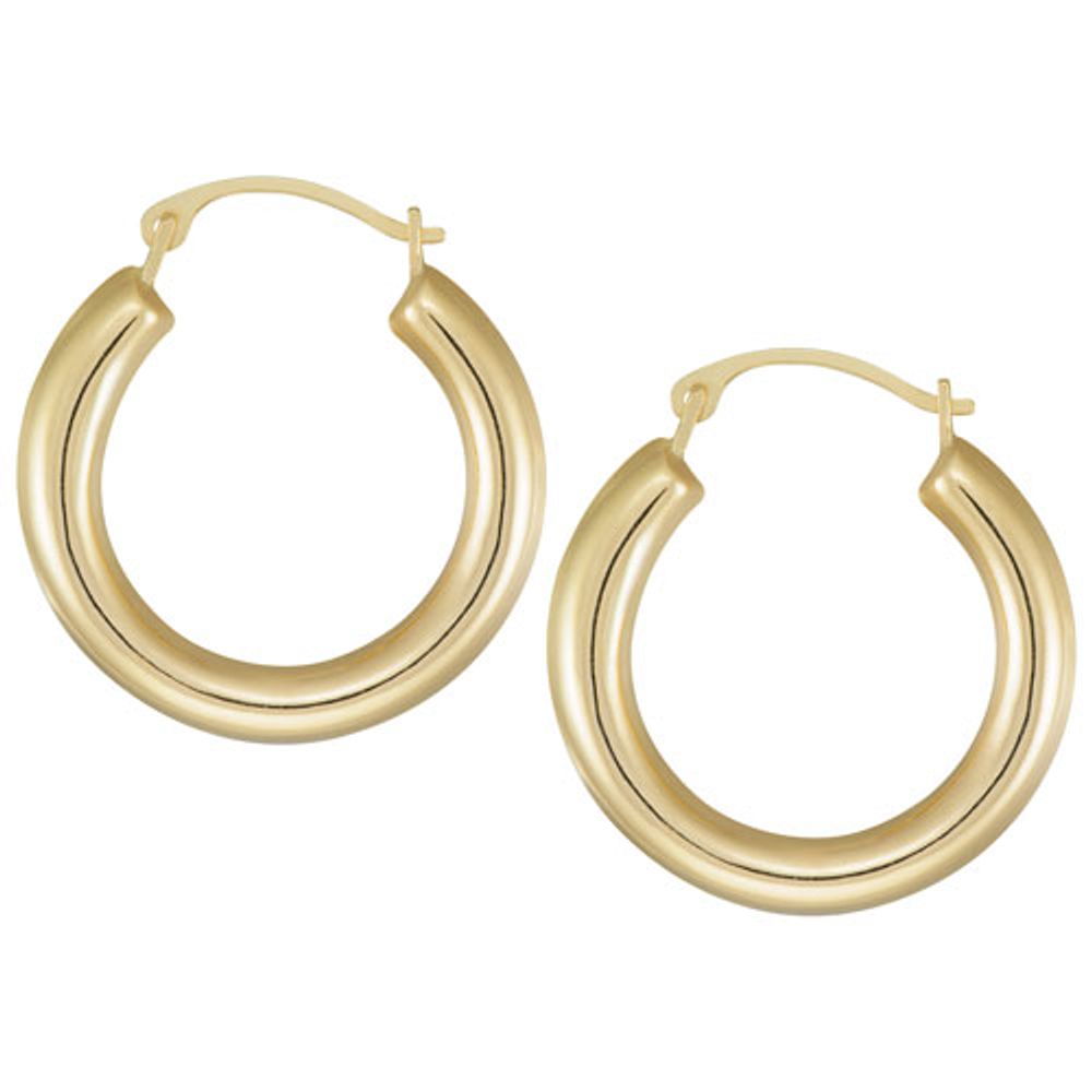 Le Reve Collection Polished Hoop Earrings in 14K Gold