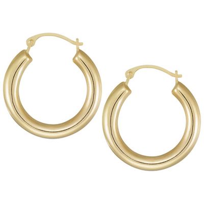 Le Reve Collection Polished Hoop Earrings in 14K Gold