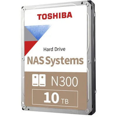 Toshiba N300 10TB 7200RPM SATA NAS Internal Hard Drive (HDWG11AXZSTA)