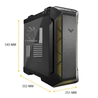 ASUS TUF Gaming GT501 Mid-Tower ATX Computer Case - Grey