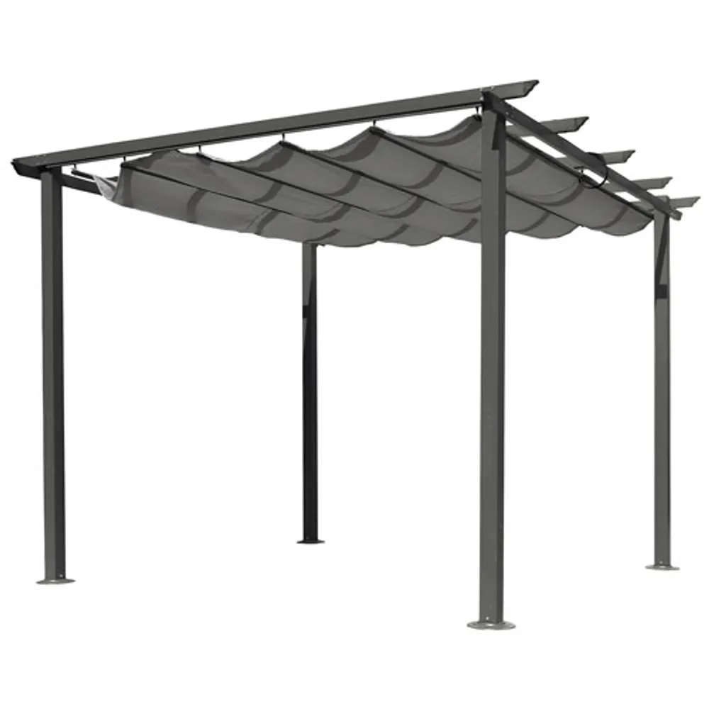 MyPatio 10 x 10 Ft Powder Coated Steel Frame Pergola