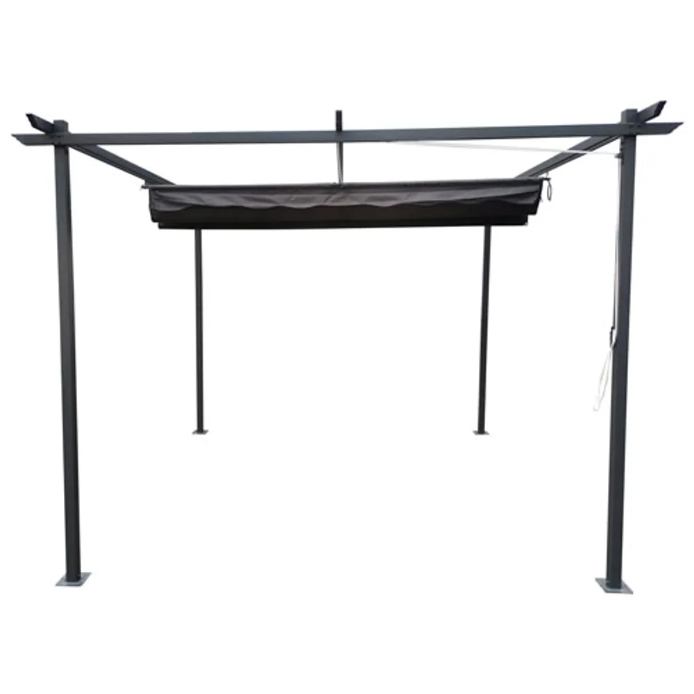 MyPatio 10 x 10 Ft Powder Coated Steel Frame Pergola