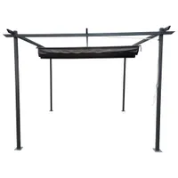 MyPatio 10 x 10 Ft Powder Coated Steel Frame Pergola