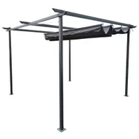 MyPatio 10 x 10 Ft Powder Coated Steel Frame Pergola