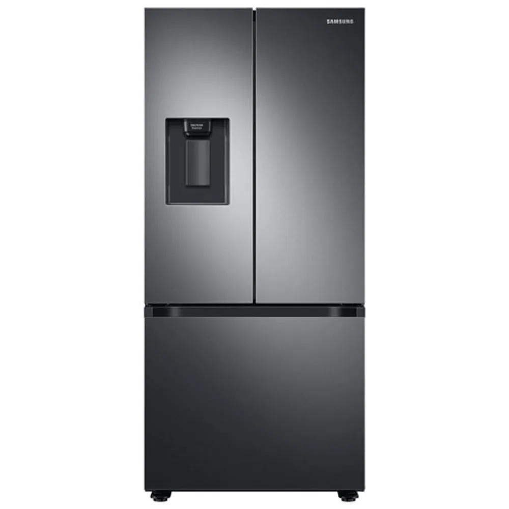 Samsung 30" 22 Cu. Ft. French Door Refrigerator w/ Water Dispenser (RF22A4221SG/AA) - Black Stainless