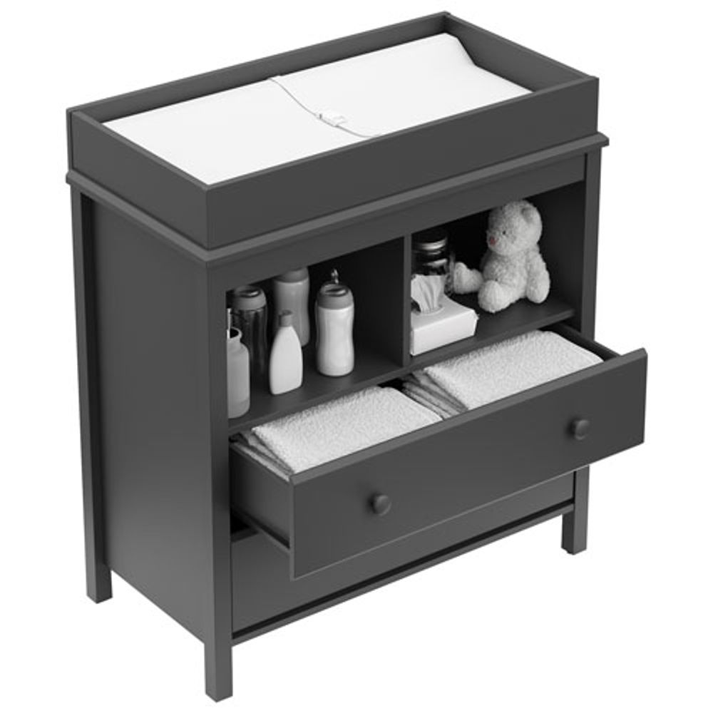 Storkcraft Alpine 2-Drawer 2-Shelf Changing Table Chest