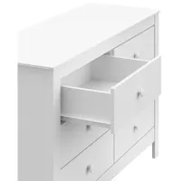 Graco Noah 6-Drawer Double Dresser - White