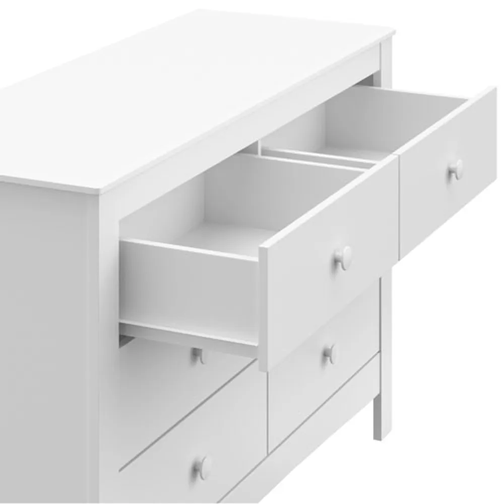 Graco Noah 6-Drawer Double Dresser - White