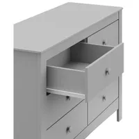 Graco Noah 6-Drawer Double Dresser - Pebble Grey