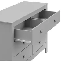 Graco Noah 6-Drawer Double Dresser - Pebble Grey