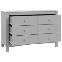 Graco Noah 6-Drawer Double Dresser - Pebble Grey