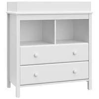 Storkcraft Alpine 2-Drawer 2-Shelf Changing Table Chest - White