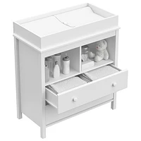 Storkcraft Alpine 2-Drawer 2-Shelf Changing Table Chest - White