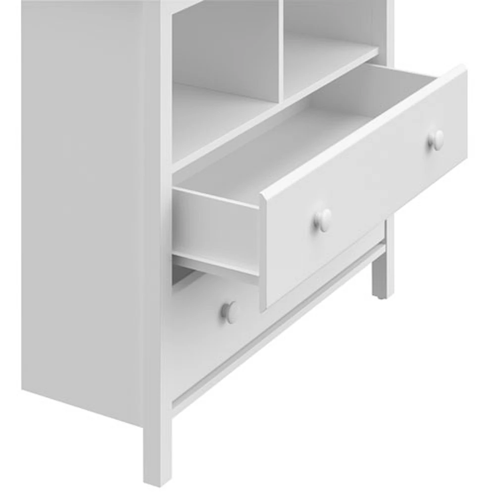 Storkcraft Alpine 2-Drawer 2-Shelf Changing Table Chest - White