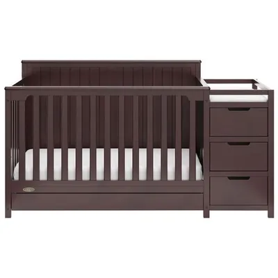 Graco Hadley 4-in-1 Convertible Crib with 3-Drawer Changing Table - Espresso