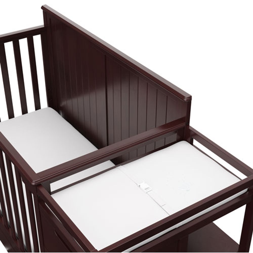 Graco Hadley 4-in-1 Convertible Crib with 3-Drawer Changing Table - Espresso