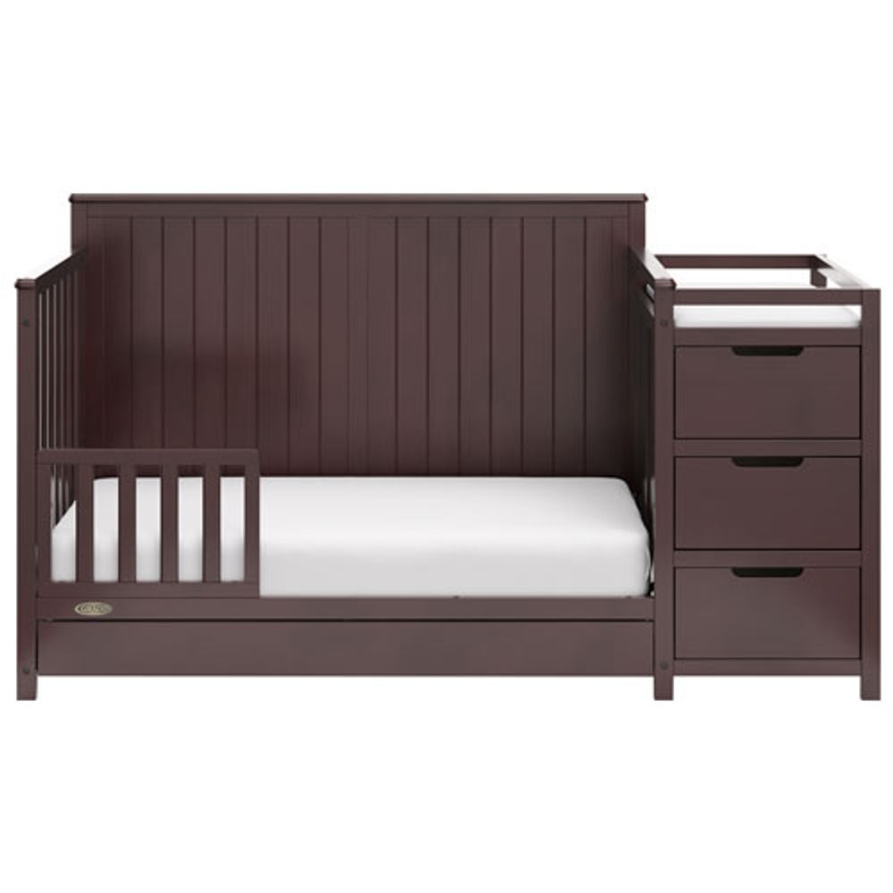 Graco Hadley 4-in-1 Convertible Crib with 3-Drawer Changing Table - Espresso