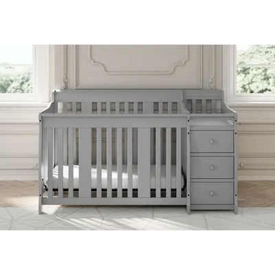 Storkcraft Portofino 4-in-1 Convertible Crib with 3-Drawer Changing Table