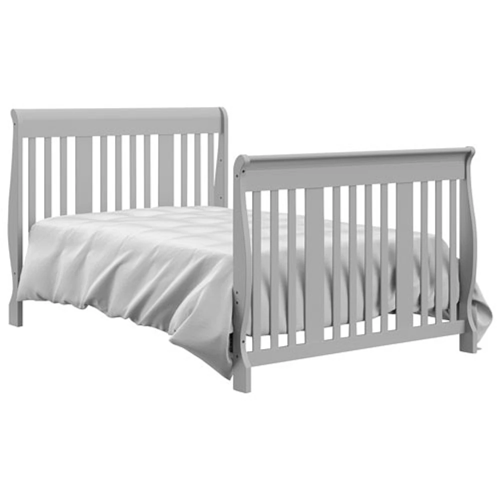 Storkcraft Portofino 4-in-1 Convertible Crib with 3-Drawer Changing Table - Pebble Grey