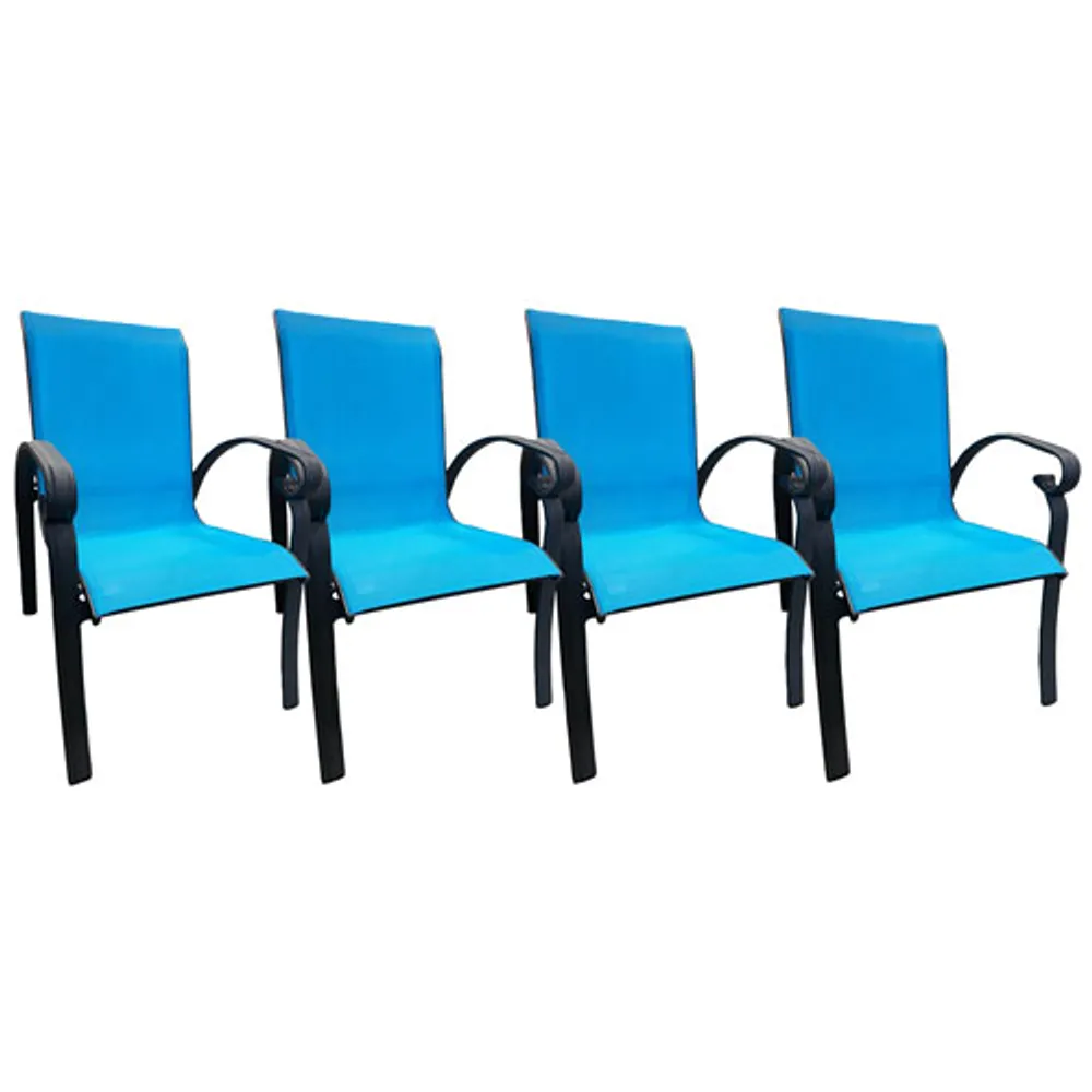 Chaises empilables Ravello - Turquoise - Ensemble de 4