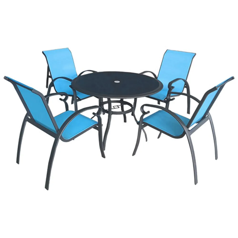 Ravello Stacking Chairs - Aqua Blue - Set of 4