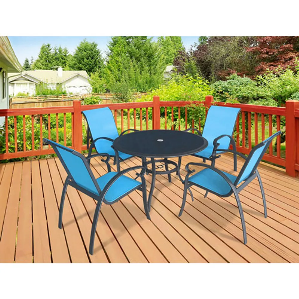 Chaises empilables Ravello - Turquoise - Ensemble de 4