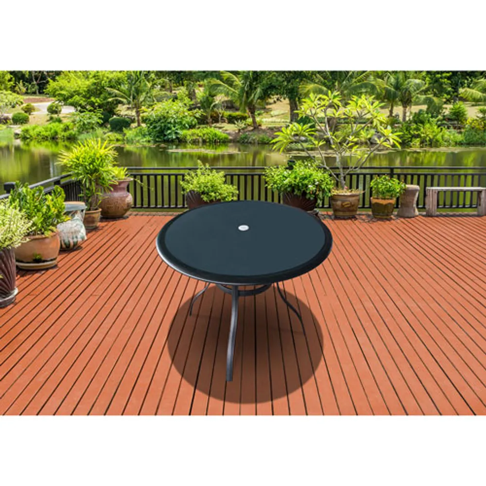 Ravello Transitional Outdoor Dining Table - Black