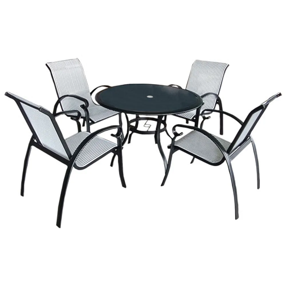 Ravello Transitional Outdoor Dining Table - Black