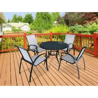 Ravello Transitional Outdoor Dining Table - Black