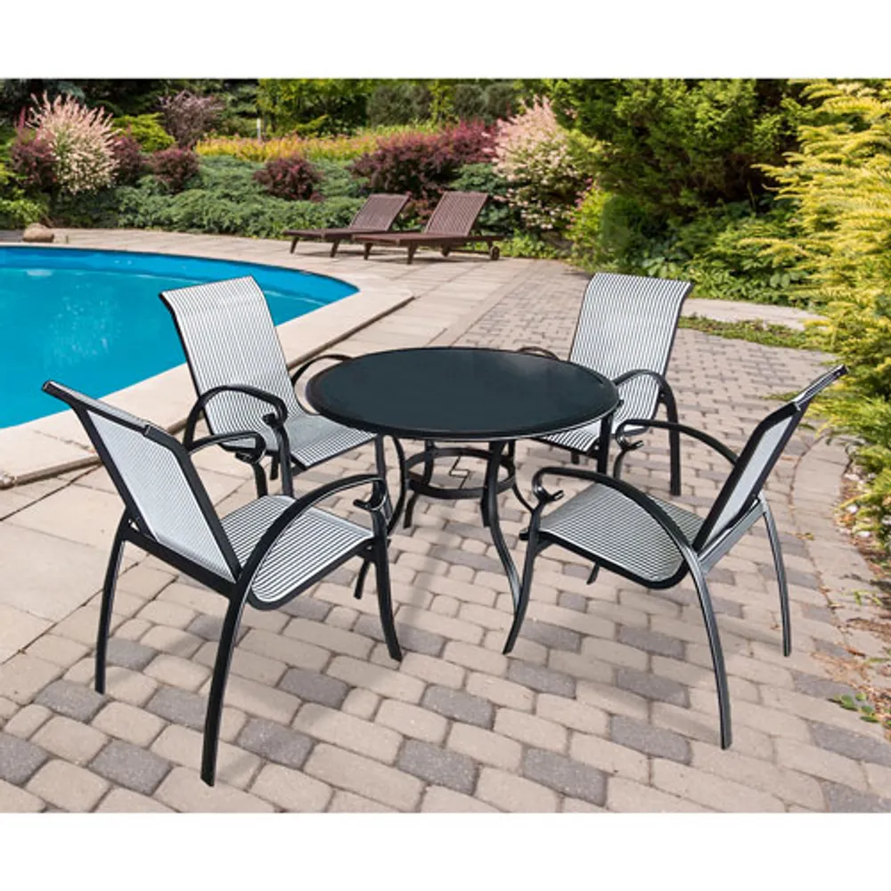 Ravello Transitional Outdoor Dining Table - Black