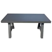 Ensemble 2 pièces avec table basse et causeuse de patio en osier de résine Tramonti - Gris