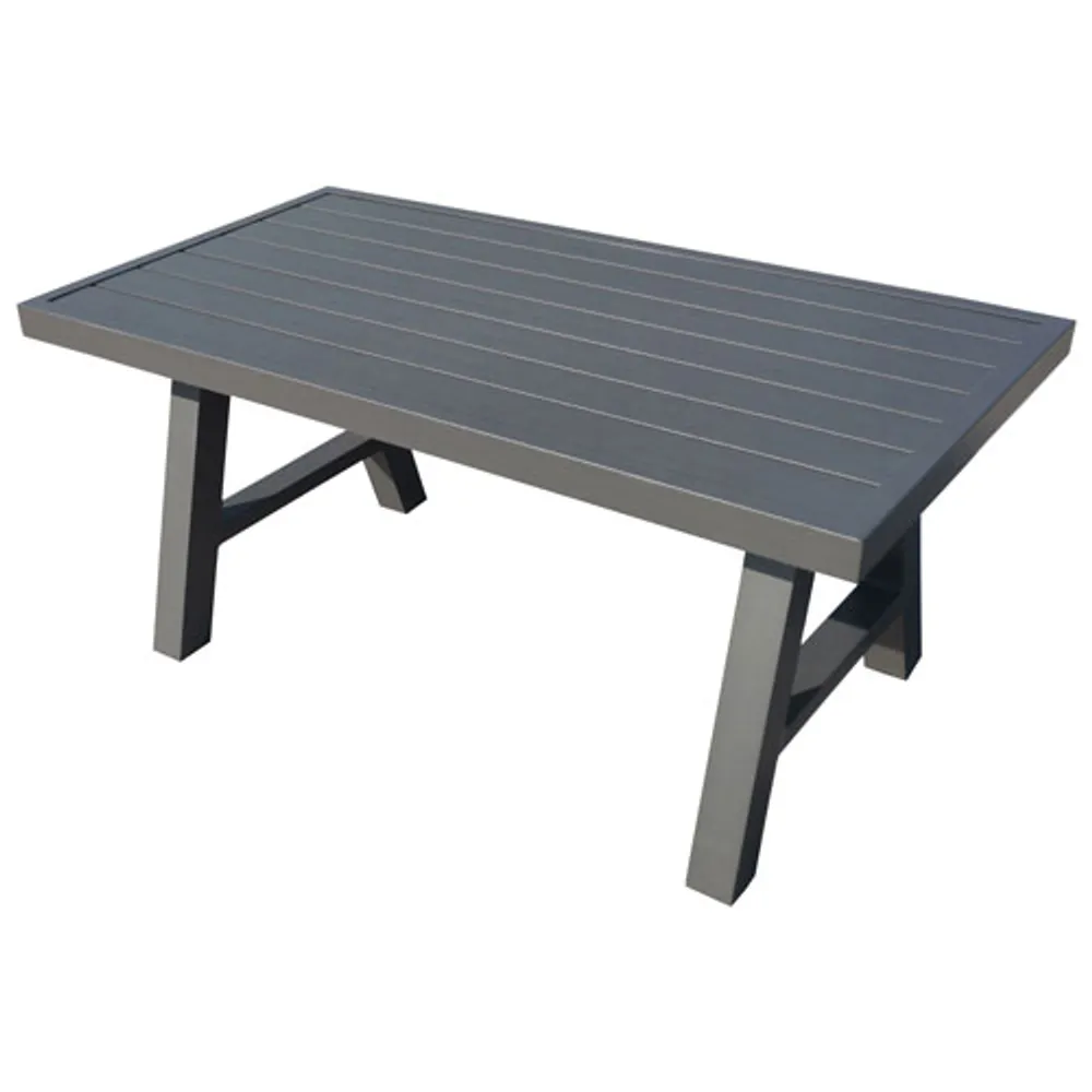 Ensemble 2 pièces avec table basse et causeuse de patio en osier de résine Tramonti - Gris