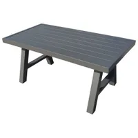 Ensemble 2 pièces avec table basse et causeuse de patio en osier de résine Tramonti - Gris