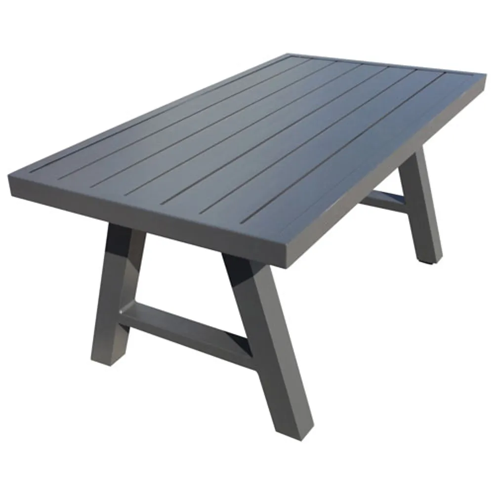 Ensemble 2 pièces avec table basse et causeuse de patio en osier de résine Tramonti - Gris