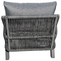 Fauteuil de patio à accoudoirs en osier de résine Tramonti - Ensemble de 2 - Gris