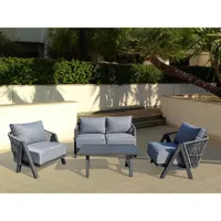 Tramonti Resin Wicker Patio Armchair - Set of 2 - Grey