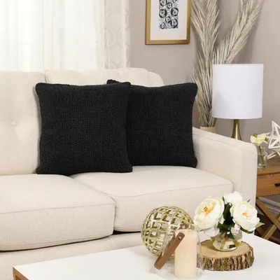Nemcor Cotton Pillow Cover - 18" x 18" - Dark Grey