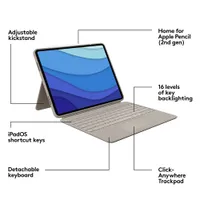 Logitech Combo Touch Keyboard Case for iPad Pro 12.9" (6th/5th Gen) - Sand