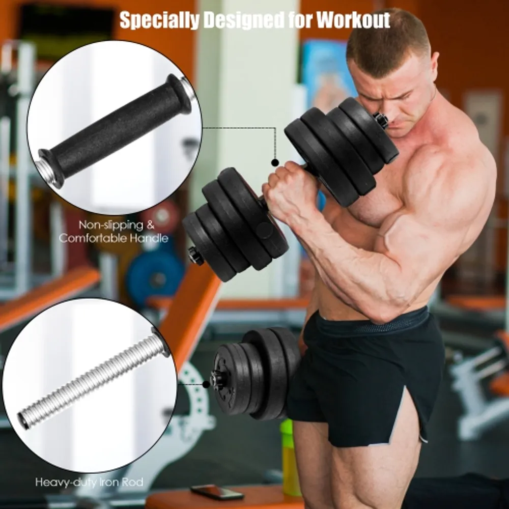 88lbs Adjustable Dumbbell Set Home Training Workout Fitness Hand