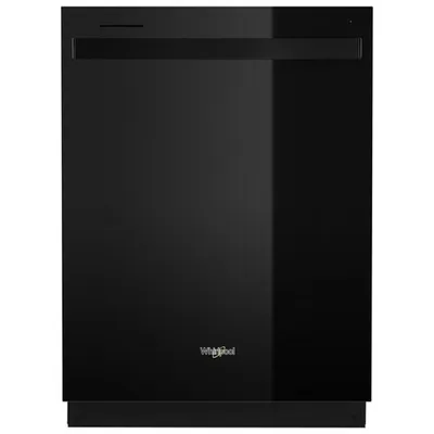 Whirlpool 24" 50dB Built-In Dishwasher with Stainless Steel Tub (WDT740SALB) - Black