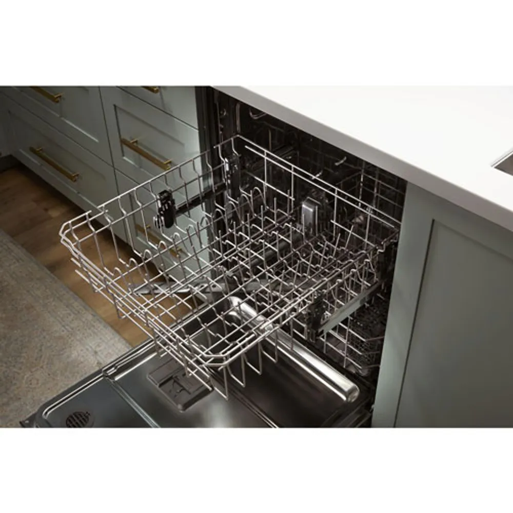 Whirlpool 24" 50dB Built-In Dishwasher with Stainless Steel Tub (WDT740SALB) - Black