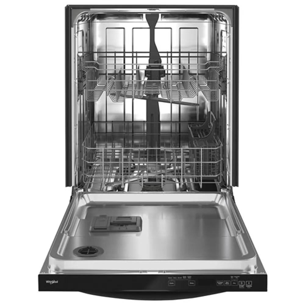 Whirlpool 24" 50dB Built-In Dishwasher with Stainless Steel Tub (WDT740SALB) - Black