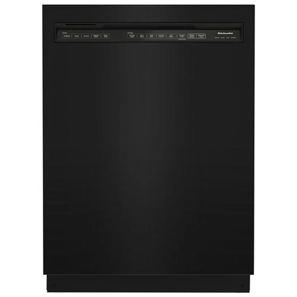 KitchenAid 24" 47dB Built-In Dishwasher with Stainless Steel Tub (KDFE104KBL) - Black