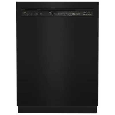 KitchenAid 24" 47dB Built-In Dishwasher with Stainless Steel Tub (KDFE104KBL) - Black