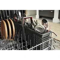 KitchenAid 24" 47dB Built-In Dishwasher with Stainless Steel Tub (KDFE104KBL) - Black