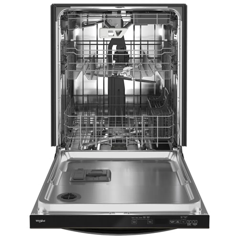 Whirlpool 24" 47dB Built-In Dishwasher w/ Stainless Steel Tub & Third Rack (WDT970SAKV) - Black Stainless