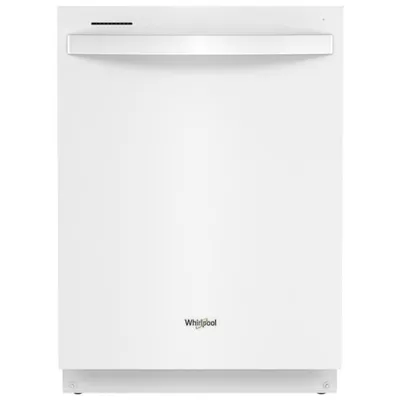 Whirlpool 24" 50dB Built-In Dishwasher with Stainless Steel Tub (WDT740SALW) - White