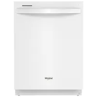 Whirlpool 24" 50dB Built-In Dishwasher with Stainless Steel Tub (WDT740SALW) - White