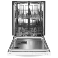 Whirlpool 24" 50dB Built-In Dishwasher with Stainless Steel Tub (WDT740SALW) - White