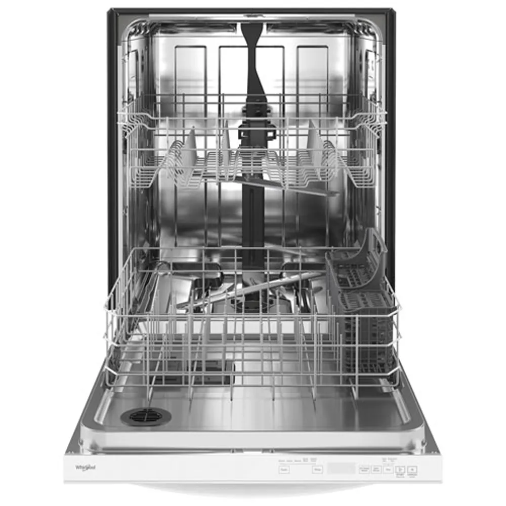 Whirlpool 24" 50dB Built-In Dishwasher with Stainless Steel Tub (WDT740SALW) - White